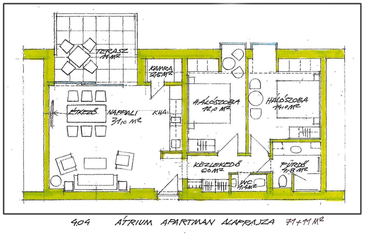 Atrium Apartman Heviz Mit Panoramaterrasse Und Tiefgarage 외부 사진